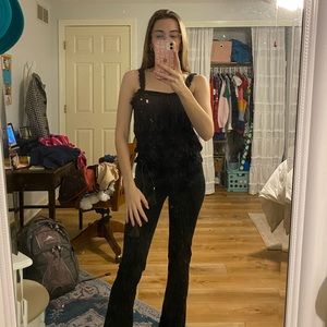 Black Embroidered American Eagle Tank Top Blouse